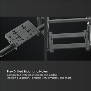 Cabina de Simulación de Carreras LRS14-BS01 F1 GT con Estructura de Acero y Asiento, <span class=keywords><strong>Simulador</strong></span> de Carreras Completo Compatible con Fanatec, <span class=keywords><strong>Logitech</strong></span>, Thrustmaster - Product Image 4