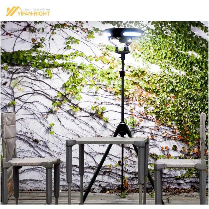 portable light camping solar camp lantern stand camping solar spot light