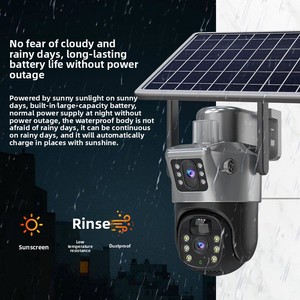 Zhuo Wei Fang Yuan V380 Pro Solar Powered 4G Dual Lens Outdoor Security CCTV Camera Fast Shipping 4G Sim Card Wireless P