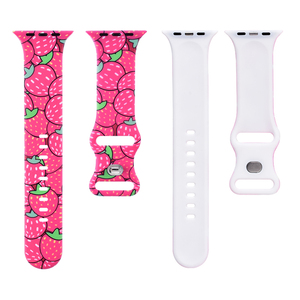 Armband Fabrik OEM 38mm 40mm 45mm 49mm Druck Smart Watch Armband für Apple Watch 10 9 8 7 6 Luxus Charm Silikon Iwatch Bänder - Product Image 4