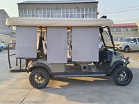 RENQI Carro de Golf Eléctrico Exclusivo para 6 Personas con Toldo, Caja de Almacenamiento, Batería de 60V y 90km de Autonomía para Exploración al Aire Libre