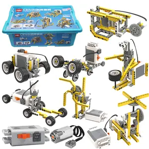 Crianças DIY Aprendizagem Educacional Programável APP Controle Robô Tijolo CD 9886D Conjuntos Building Blocks STEM Toy