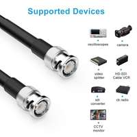 Câble SDI OEM BOFAN 20 pieds XRDS-RF 75 Ohm 3G/HD-SDI, câble coaxial vidéo BNC mâle pour système de caméra vidéo CCTV