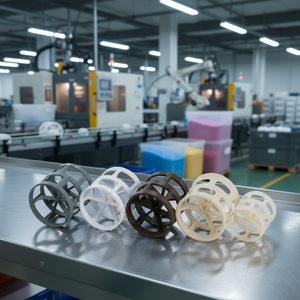 Prix compétitif, anneaux en plastique PVC, CPVC, PP, PVDF <span class=keywords><strong>de</strong></span> 16 mm et 25 mm, certifiés ISO9001, utilisation industrielle pour le remplissage <span class=keywords><strong>de</strong></span> tours - Product Image 1