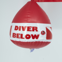 Plongée sous-marine "DIVE BELOW" PVC signal rouge petit flotteur pour la pêche en lance flotteur gonflable avec plat de plongée