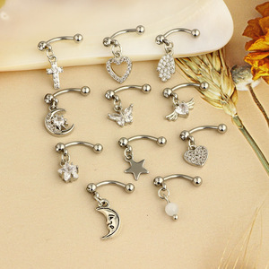 Venta al por mayor Nuevos Piercings de <span class=keywords><strong>cejas</strong></span> Banana Tragus Daith Pendientes Conch Bar Vientre Anillos Ombligo Joyería - Product Image 3