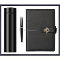 Nouveauté, boîtes personnalisées élégantes et simples en gros avec logo, ensemble cadeau tasse isotherme + carnet A5 uni + stylo 2023
