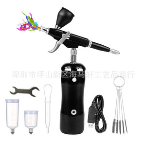 Ensemble d'aérographes avec pompe à air, alimentation par gravité, vitesse réglable, alimentation USB, pour travaux d'art, peinture de modèles - Product Image 1
