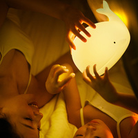 Lampe de nuit pour enfants, lumière de nuit en silicone souple pour bébé, rechargeable par USB, lumière LED portable en forme d'animal pour la chambre des enfants, chevet, cadeau de Noël