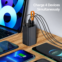 20000mAh 100W PD Schnellladung Aluminium-Legierung Tragbare Powerbank mit LED-Anzeige Dual USB/Type-C Anschlüsse für Mobiltelefone Laptops