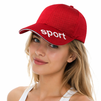 Gorra de béisbol trucker de malla completa, transpirable, impermeable, de secado rápido, deportiva, con logotipo personalizado bordado, de poliéster, para verano, correr y actividades al aire libre.