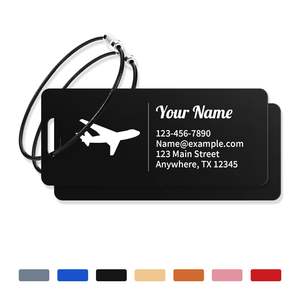 Étiquettes de bagages en aluminium personnalisées en gros pour valises, sacs à main et étuis de voyage avec cartes d'identification nominative - Product Image 1