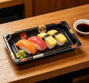 Mini boîte à <span class=keywords><strong>sushi</strong></span> japonaise plateau PET jetable en plastique de qualité alimentaire avec couvercle pour emporter nouilles pizzas et <span class=keywords><strong>sushi</strong></span> - Product Image 4