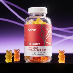 Herbal Supplement 2-in-1 Clean Detox Support Digestive Slim <b>Fat</b> Weight <b>Loss</b> Boost Energy Apple Cider Vinegar Turmeric <b>Gummies</b> - Product Image 1