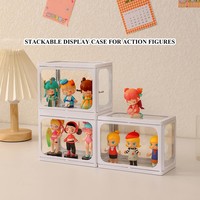 Boîte de rangement empilable en acrylique transparent pour figurines d'action et objets de collection Pop Mart