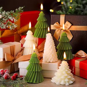 Bougie décorative de Noël en cire de soja pour aromathérapie, en forme de sapin de Noël - Product Image 2