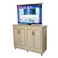 JGST Armoire de télévision motorisée escamotable à commande électrique et télécommande, pivotant à 180 degrés, pour téléviseurs de 32 à 75 pouces