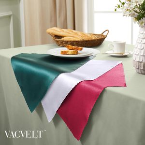 Serviettes de table en polyester jacquard faites à la main, personnalisées pour banquets, restaurants et hôtels, service OEM en gros, en stock, blanches - Product Image 4