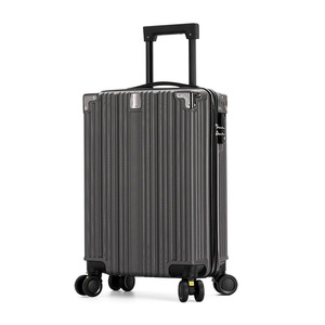 Valise d'affaires rétro à rayures verticales, bagage cabine <span class=keywords><strong>de</strong></span> luxe imperméable, ensemble <span class=keywords><strong>de</strong></span> sacs <span class=keywords><strong>de</strong></span> voyage à roulettes avec protection d'angle - Product Image 5