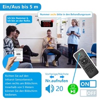 Système d'appel sans fil longue portée avec affichage à 3 chiffres, imprimante thermique de tickets et voix allemande pour hôpitaux, banques et restaurants