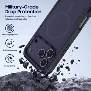 Coque de protection antichoc en TPU et PC pour iPhone 17 18 Pro Max, finition mate, compatible avec la recharge magnétique, vente en gros - Product Image 4