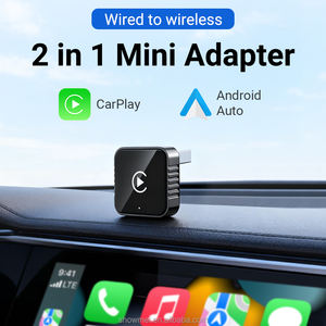 Portable USB Bluetooth Built-in WiFi Plug Play 2 in 1 Carplay <b>Android</b> <b>Auto</b> Converter Universal Mini <b>Wireless</b> <b>Adapter</b> - Product Image 1