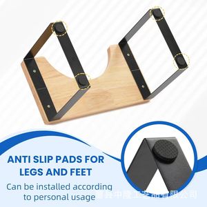 Movable Toilet <b>Stool</b> For Children With Metal Legs Height Adjustable <b>Bathroom</b> Footstool Waterproof Natural Wood Color - Product Image 5