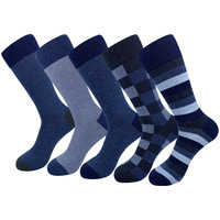 Calcetines lisos de lujo para hombre de algodón para trabajo de oficina y negocios con logotipo personalizado