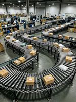 Transportador de Rodillos Telescópico Portátil de Carga Pesada, Transportador Flexible Curvo y Expandible con Ruedas con Frenos