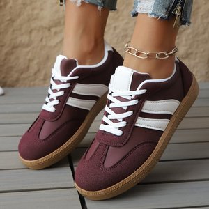 Zapatillas Deportivas Casuales Estilo Universitario para Mujer, con Cordones Delanteros y Suela Gruesa, <span class=keywords><strong>Zapatos</strong></span> Cómodos para Caminar con Múltiples Opciones de Color - Product Image 5
