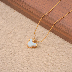 Elegante Collar con Colgante Geométrico para Mujer, Acero Inoxidable 304, Chapado al Vacío en Oro Real de 18K, Acrílico, Joyería que No se Destiñe - Product Image 4