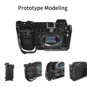 Cage de caméra personnalisable pour <span class=keywords><strong>Sony</strong></span> A6500/A6400/A6300/A6000 en aluminium avec supports de sabot froid et fils de 1/4 ". - Product Image 3