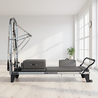 Nouvelle machine de Pilates Nextgen en aluminium, modèle Half Trapeze Reformer, ensemble complet réglable avec tour et tapis, cadre en alliage pour studio et domicile