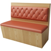Nouvelle table ronde en cuir en forme de U pour restaurant, avec rangement intégré, et chaises de canapé