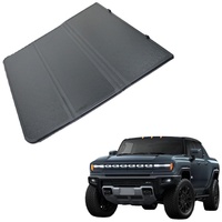 Couverture de benne rigide manuelle en alliage d'aluminium massif à trois volets pour Hummer EV 2024-2025, étanche et verrouillable, ajustement personnalisé