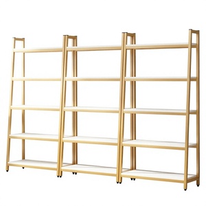 2025 Model Light Luxury Simple Landing Living Room Shelf Wall Shelf Office <b>Small</b> Bookshelf Trapezoidal Storage Shelf - Product Image 1