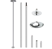 Barre de fitness portable TOPKO, réglable en hauteur, pour la pole dance