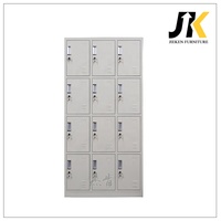 Casier métallique verrouillable à 12 portes, casier de rangement en acier multi-compartiments pour usine, salle de sport, école, dortoir
