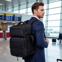 Sac à dos imperméable pour ordinateur portable en gros, polyester extensible, charge USB, rangement pour ordinateur, pour l'extérieur