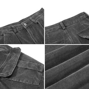 Pantalones Anchos de Lona Resistente, Estilo Urbano Unisex, Jeans Holgados Retro de Estilo Neutral, Corte Regular, Casual, Ecológico - Product Image 3