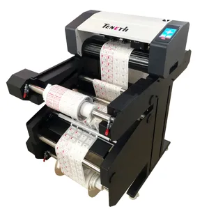 Teneth roll to roll label cutter for printed label / automatic contour cutting function with full touch screen