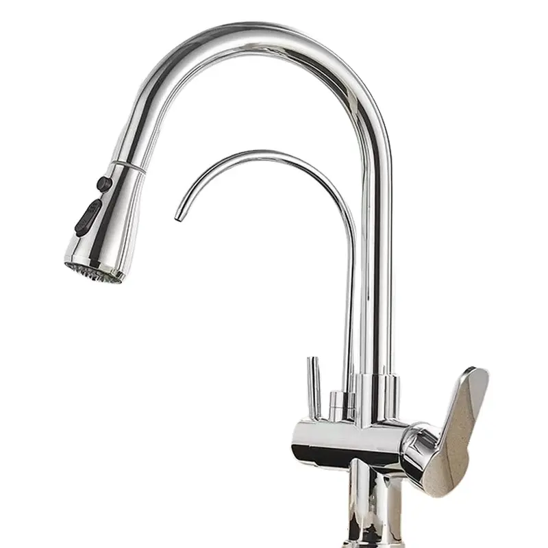 New Design Flexible water taps modern sink basin Faucet Kitchen Hot and Cold taps Pull out Kitchen Faucet