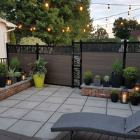 Panneaux de clôture en composite bois-plastique (WPC) à faire soi-même, clôture en bois décorative pour jardin, treillis extérieur pour piscine