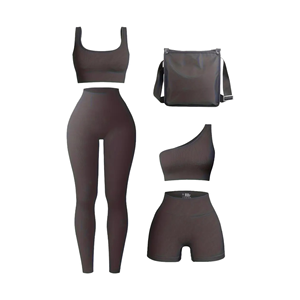 High Quality Women's Yoga Sports Bra & <b>Leggings</b> Set Breathable <b>Seamless</b> 100% Nylon Print Elastic Waist Logo on Waist & Front - Product Image 1