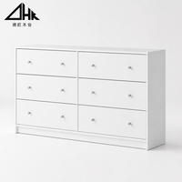 Commode à 6 tiroirs ZHOUPENG, armoire de rangement blanche, grande capacité, buffet, commode pour salon, chambre à coucher, meubles modernes pour la maison