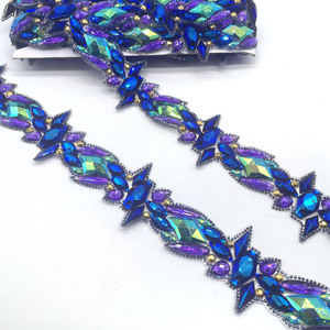 Nuevo Estilo de Adorno de Diamantes de Imitación Termoadhesivos Morado Azul AB para el Carnaval de <span class=keywords><strong>Granada</strong></span> 2025 para Prendas, Zapatos y Bolsos - Product Image 2