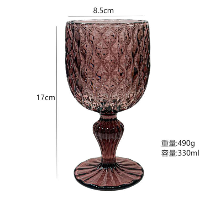 330ml purple peach big wine glass