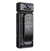 Mrobo D9 1080P Vücuda Takılabilir Kamera, 180 °   Döndürülebilir Lensli, Kızılötesi Gece Görüşlü, Sesli ve Görüntülü Kayıt Cihazı, Arka Klipsli