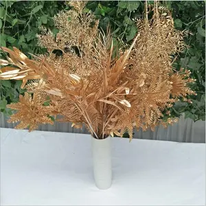 Luxe Decoratieve Kunstmatige Gouden Kleur Bloemen Voor Bruiloft Decoratie