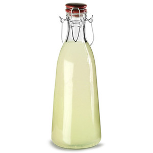 Vente en gros d'usine, bouteille en verre vintage pour boissons lactées de 500 ml et 1000 ml, avec poignée métallique et bouchon à clip en céramique - Product Image 1